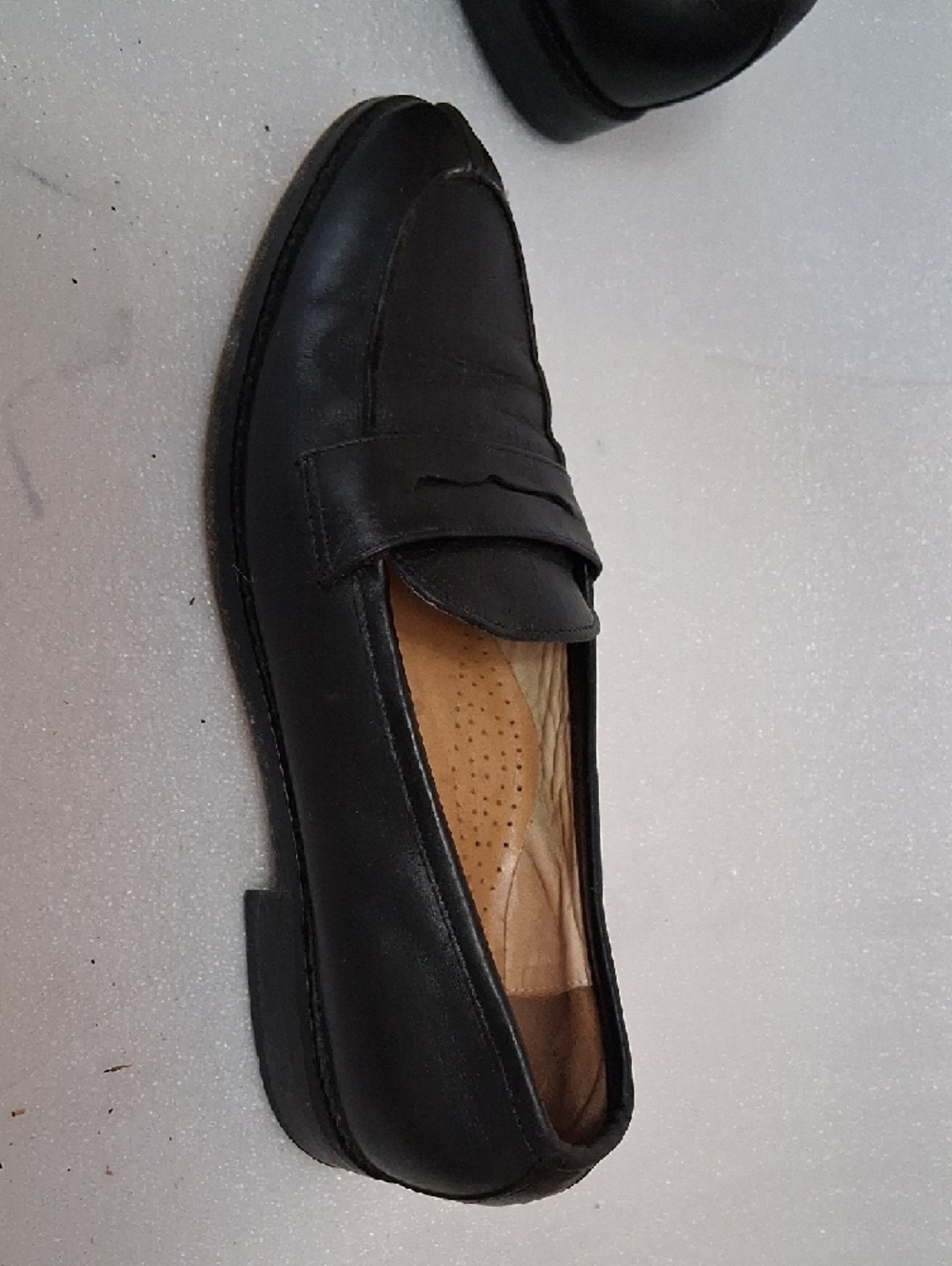 J. Crew Black Leather Penny Loafers - Women's - Picture 3 of 4